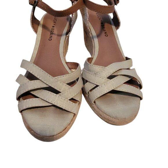 Lucky Brand Kalley Espadrille Wedges Beige - Picture 3 of 10